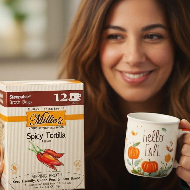 Millie's Spicy Tortilla Sipping Broth - 2 Box - 12 Count (24 Servings)