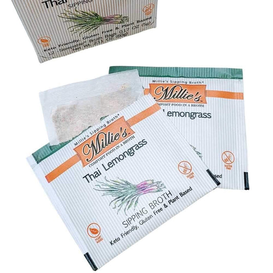 Millie's Thai Lemongrass Sipping Broth Value Case - 6 Box C A S E - 12 Count (72 Servings)